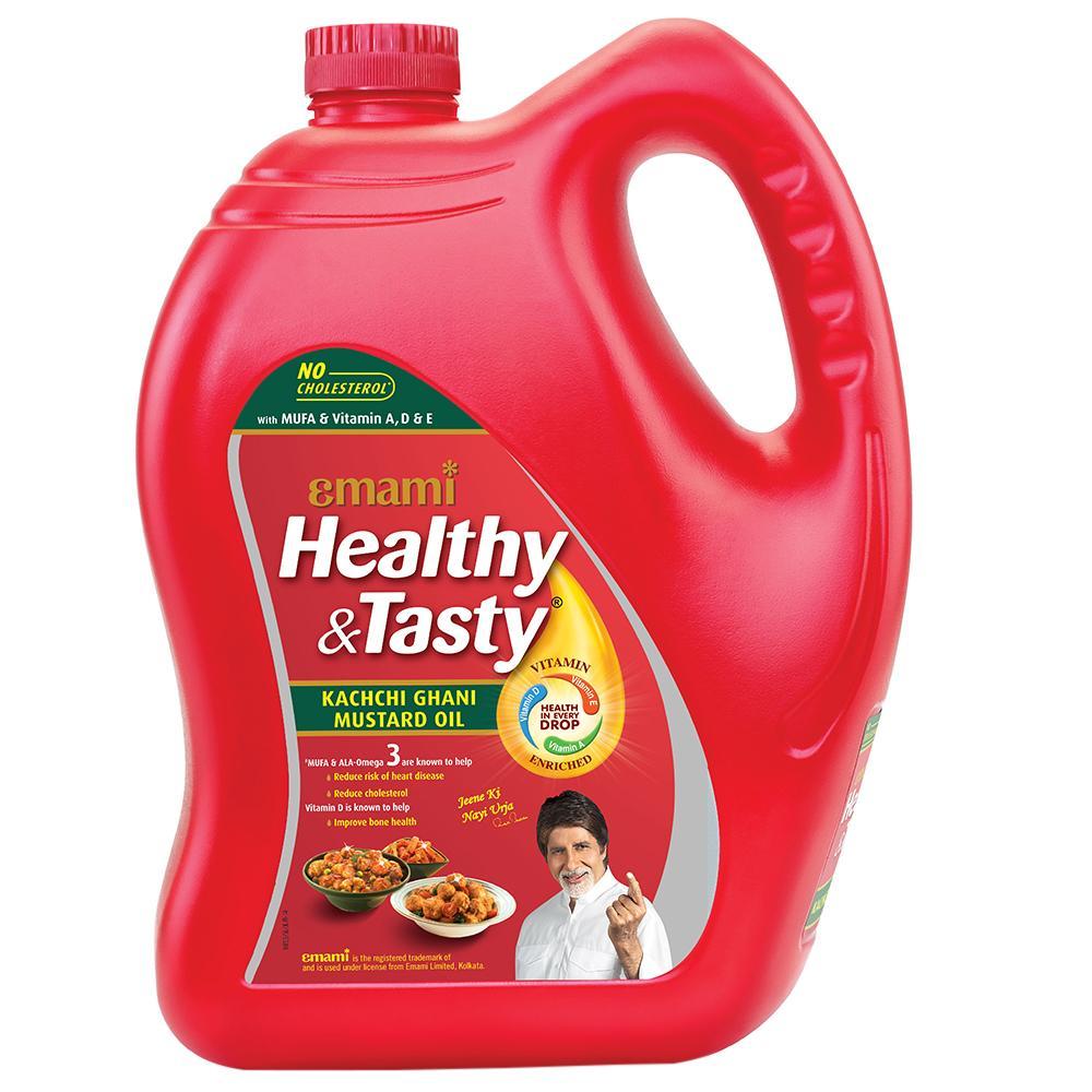 EMAMI HEALTHY & TASTY KACHI GHANI MUSTARD OIL 5 L