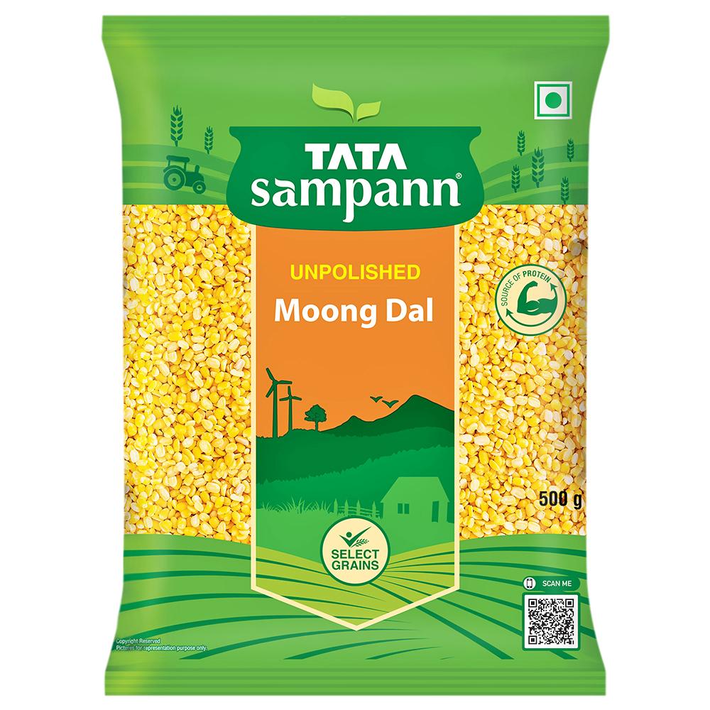 TATA SAMPANN HIGH PROTEIN UNPOLISHED MOONG DAL 500 G