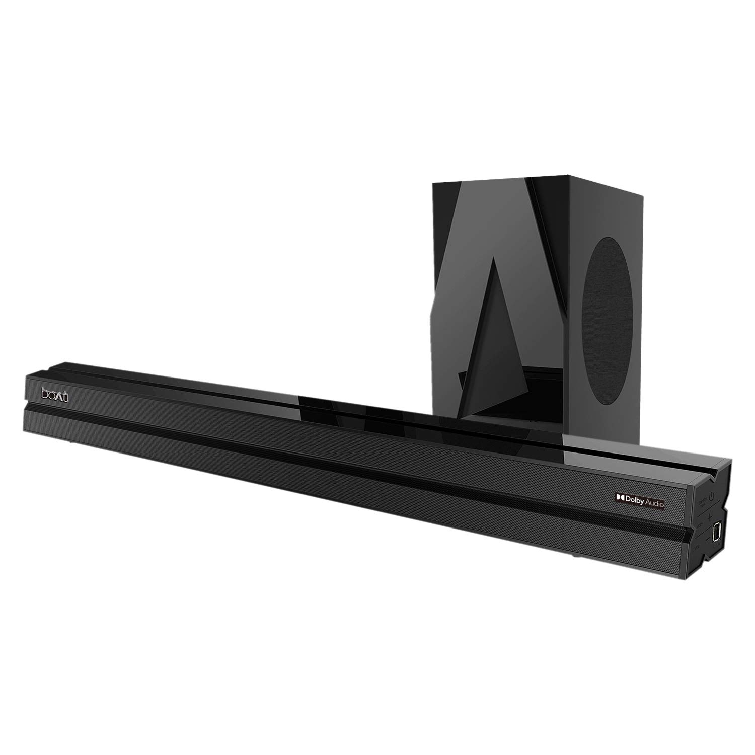 BOAT AAVANTE BAR 1700D 120W 2.1 CHANNEL BLUETOOTH SOUNDBAR WITH DOLBY AUDIO, BOAT SIGNATURE SOUND, WIRED SUBWOOFER, MULTIPLE CONNECTIVITY MODES, ENTERTAINMENT MODES AND BLUETOOTH V5.0(PREMIUM BLACK)