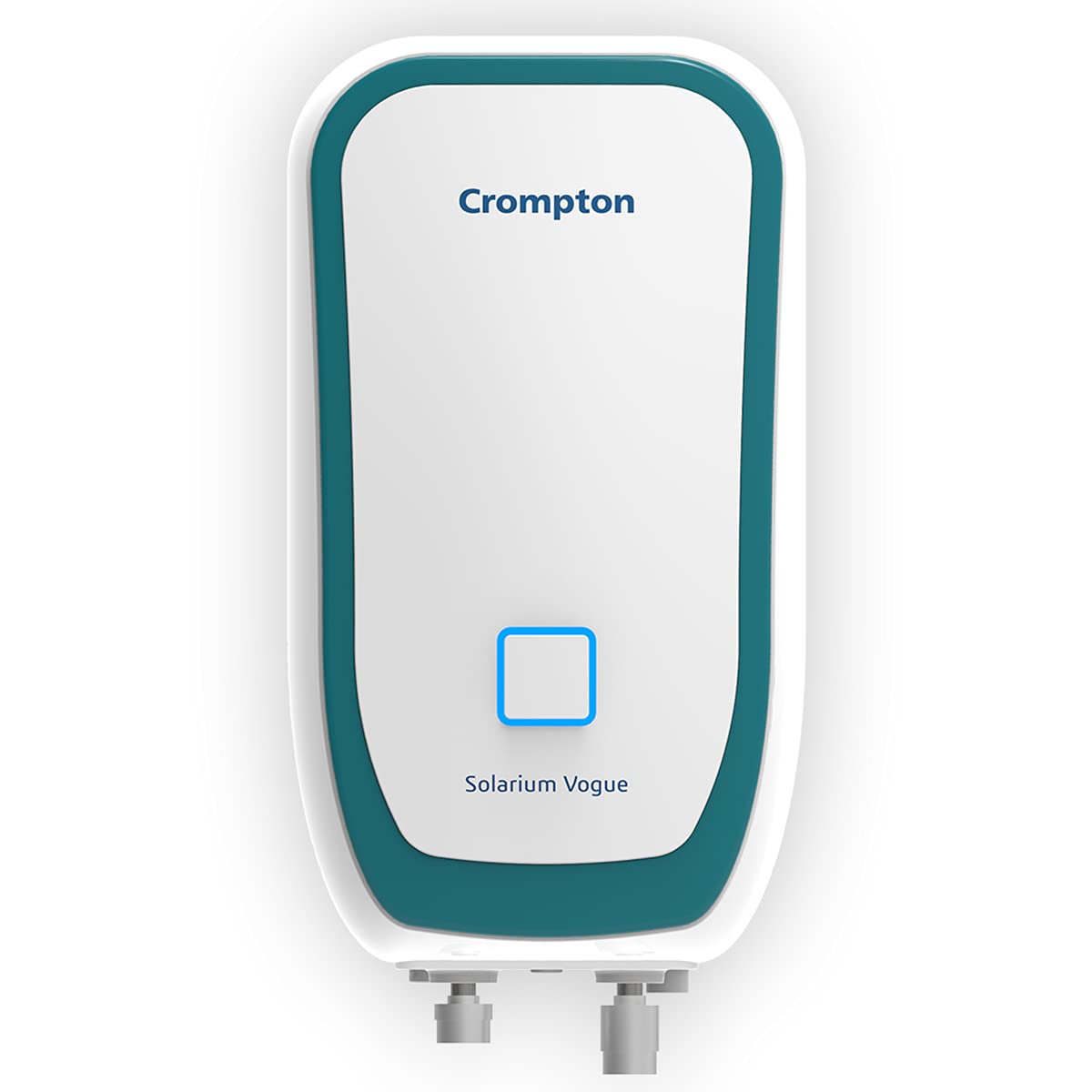 CROMPTON SOLARIUM VOGUE 3-LITRE, 3KW INSTANT WATER HEATER/GEYSER WITH INSTALLATION PIPE (WHITE AND TURQUOISE BLUE)