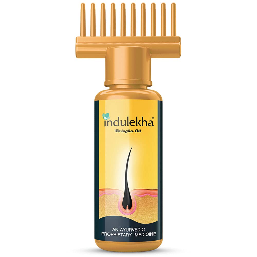INDULEKHA BRINGHA OIL, REDUCES HAIR FALL AND GROWS NEW HAIR, 100% AYURVEDIC OIL, 100 ML