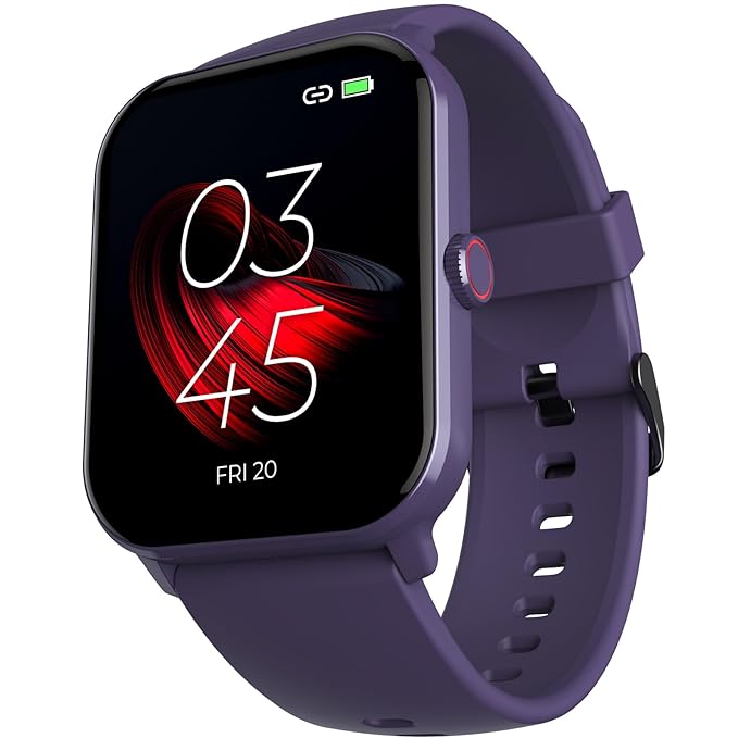 BEATXP MARV NEO 1.85” (4.6 CM) DISPLAY, BLUETOOTH CALLING SMART WATCH, SMART AI VOICE ASSISTANT, 100+ SPORTS MODES, HEART & SPO2 MONITORING, IP68, FAST CHARGING (PURPLE)