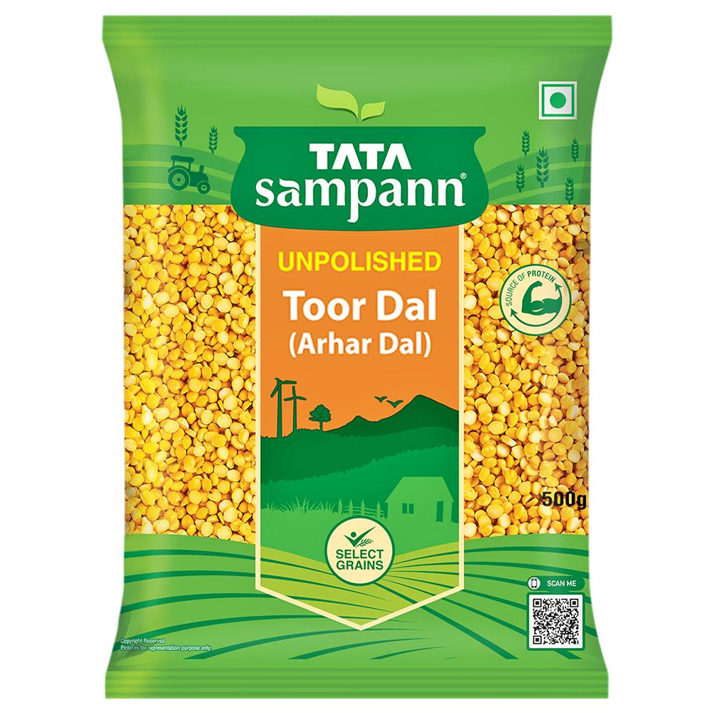 TATA SAMPANN HIGH PROTEIN UNPOLISHED TOOR / ARHAR DAL 500 G