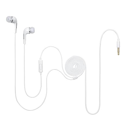 SAMSUNG EHS64 EHS64AVFWECINU HANDS-FREE WIRED IN EAR EARPHONES WITH MIC WITH REMOTE NOTE (WHITE)