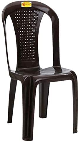 BHARAT SALES MODERN PLASTIC CHAIR ( BROWN)