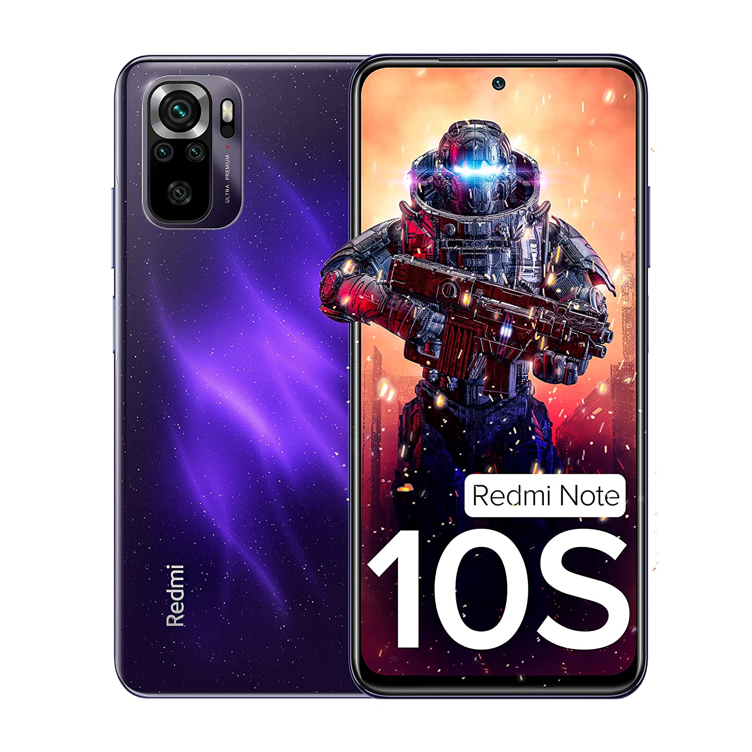 REDMI NOTE 10S (COSMIC PURPLE, 8GB RAM,128 GB STORAGE) - SUPER AMOLED DISPLAY | 64 MP QUAD CAMERA | ALEXA BUILT IN