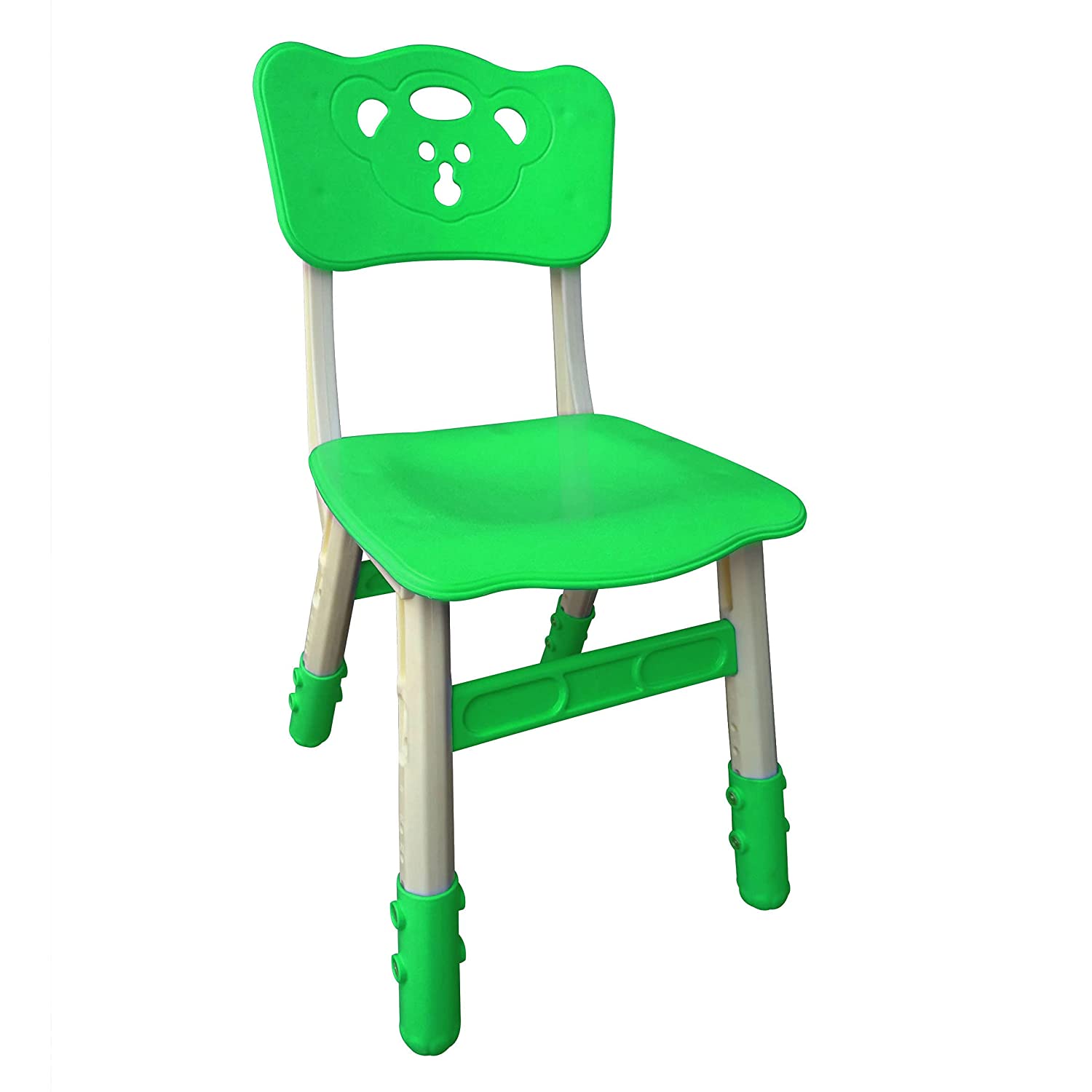 SUNBABY KIDS CHAIR (HEIGHT ADJUSTABLE/ FLEXIBLE) STRONG FRAME, STUDY CHAIRS, PORTABLE, KIDS FURNITURE W/ BROAD WIDE SEATING, CORRECT'S POSTURE SUPPORTS BACK W/ ITS ERGONOMIC DESIGN, FOR CHILDREN / ADULTS.-GREEN