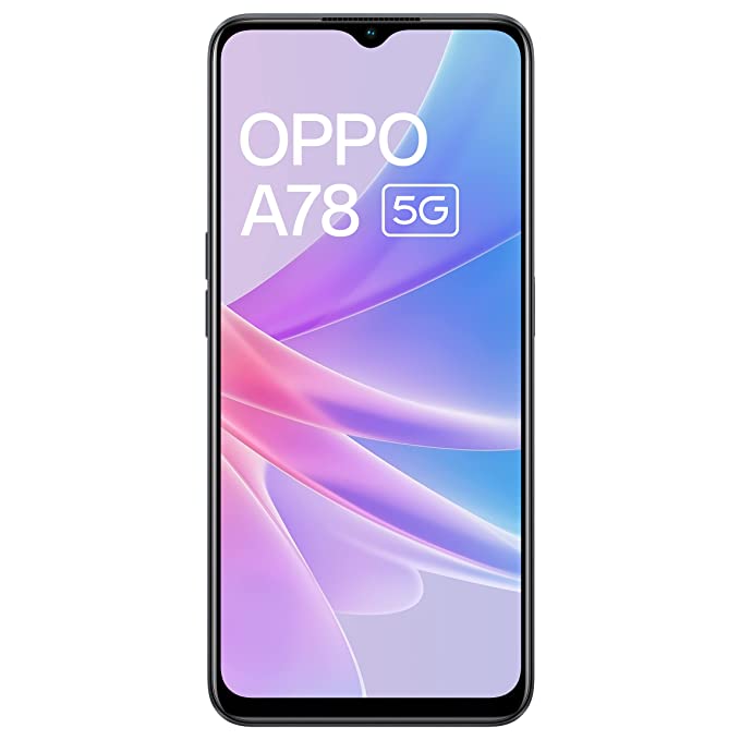 OPPO A78 5G (GLOWING BLACK, 8GB RAM, 128 STORAGE) | 5000 MAH BATTERY WITH 33W SUPERVOOC CHARGER| 50MP AI CAMERA 