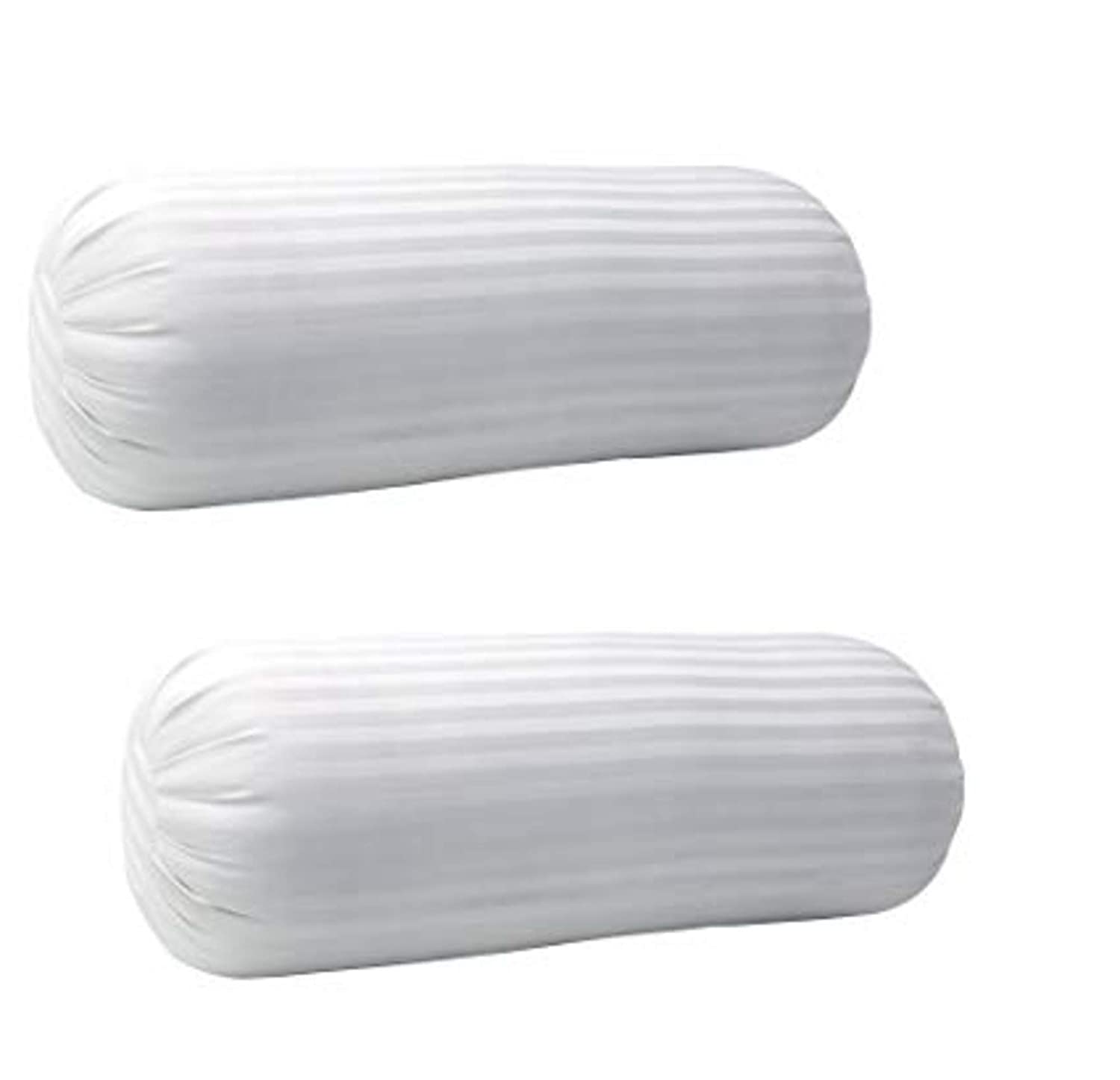 SLEEPEZY COTTON LITE WEIGHT BOLSTER PILLOW COMPLIMENT FOR DEEWAN & SOFA L WHITE BOLSTER L HARD BOLSTER L ROUND SOFT BOLSTER L BACK SUPPORT BOLSTER OF SIZE (22'X8), PACK OF 1 WHITE