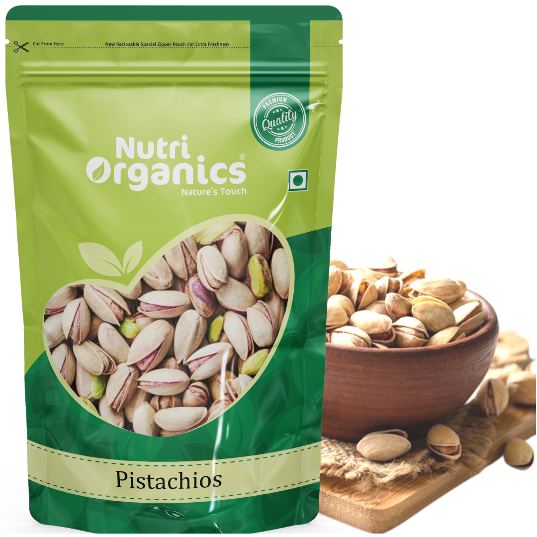 NUTRI ORGANICS DRY FRUIT CALIFORNIA PREMIUM ROASTED & SALTED PISTACHIOS/PISTA VALUE PACK 200 G