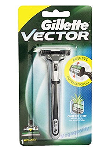 GILLETTE VECTOR PLUS MANUAL SHAVING RAZOR, 1 PC