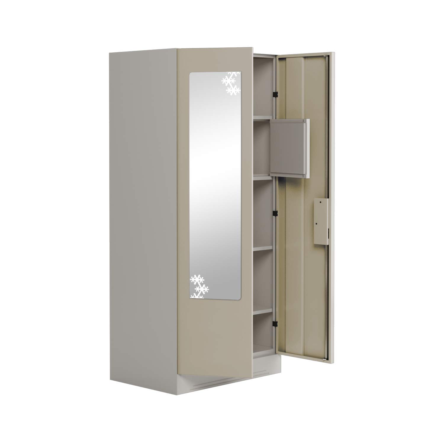 GODREJ INTERIO SLIMLINE STEEL WARDROBE ROYAL IVORY,2 DOOR