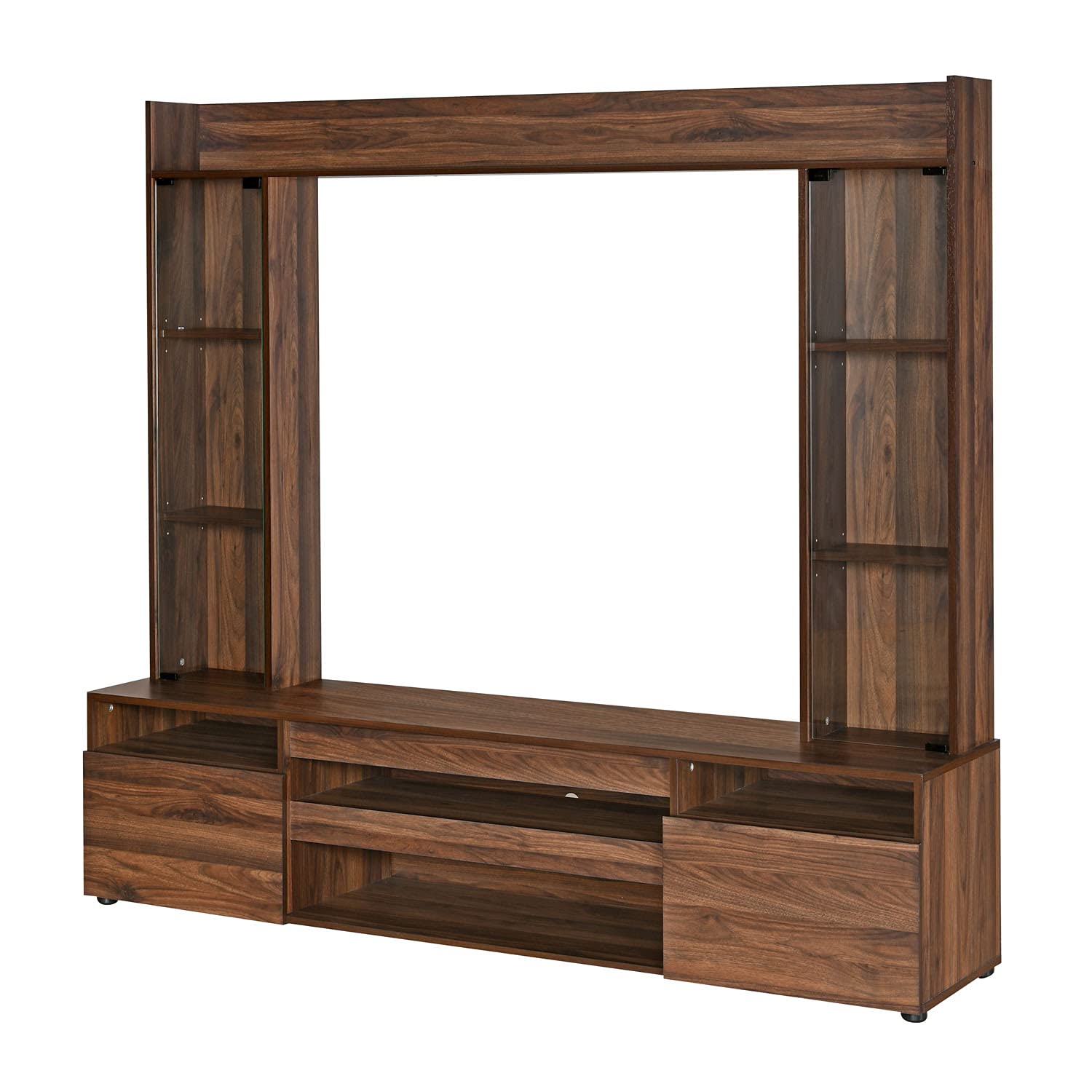 @HOME BY NILKAMAL WALTON TV UNIT WITH GLASS SHUTTER (WENGE)