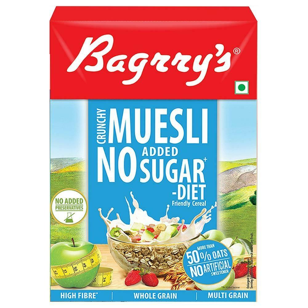 BAGRRY'S DIET FRIENDLY CRUNCHY MUESLI (NO ADDED SUGAR) 500 G