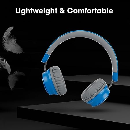 ZEBRONICS ZEB-BANG PRO BLUETOOTH V5.0 ON EAR HEADPHONE, 30H BACKUP, FOLDABLE DESIGN, CALL FUNCTION, VOICE ASSISTANT FEATURE, BUILT-IN RECHARGEABLE BATTERY, TYPE C CHARGING, 40MM DRIVER AND AUX. (BLUE)