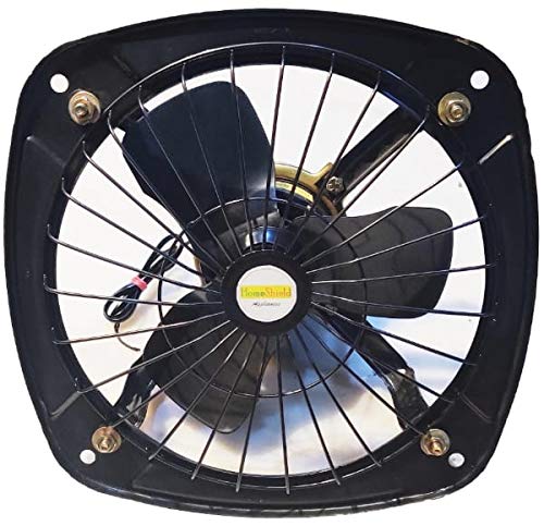 HOMESHIELD || EXHAUST FAN || HEAVY DUTY || 300 MM (12 INCH) || 1 YEAR WARRANTY || SAFETY GRID || HIGH SPEED || COPPER WINDING || FOR KITCHEN || BATHROOM || OFFICE || GREYBLACK COLOUR