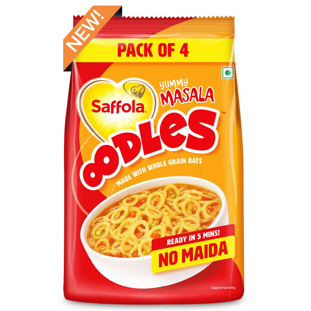 SAFFOLA OODLES YUMMY MASALA NOODLES 184 G (PACK OF 4)