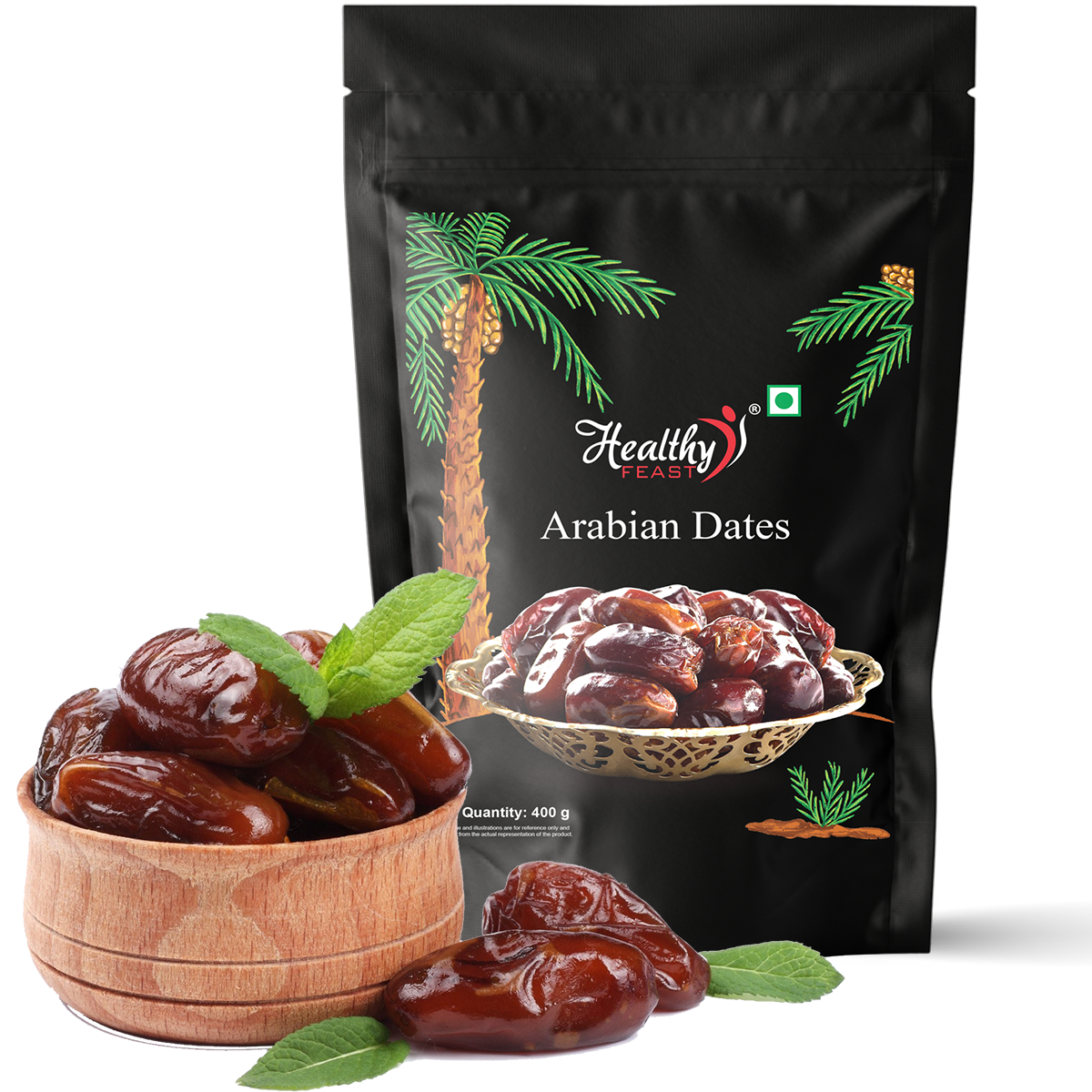 HEALTHY FEAST ORIGINAL SAUDI ARABIAN DATES, 400 G