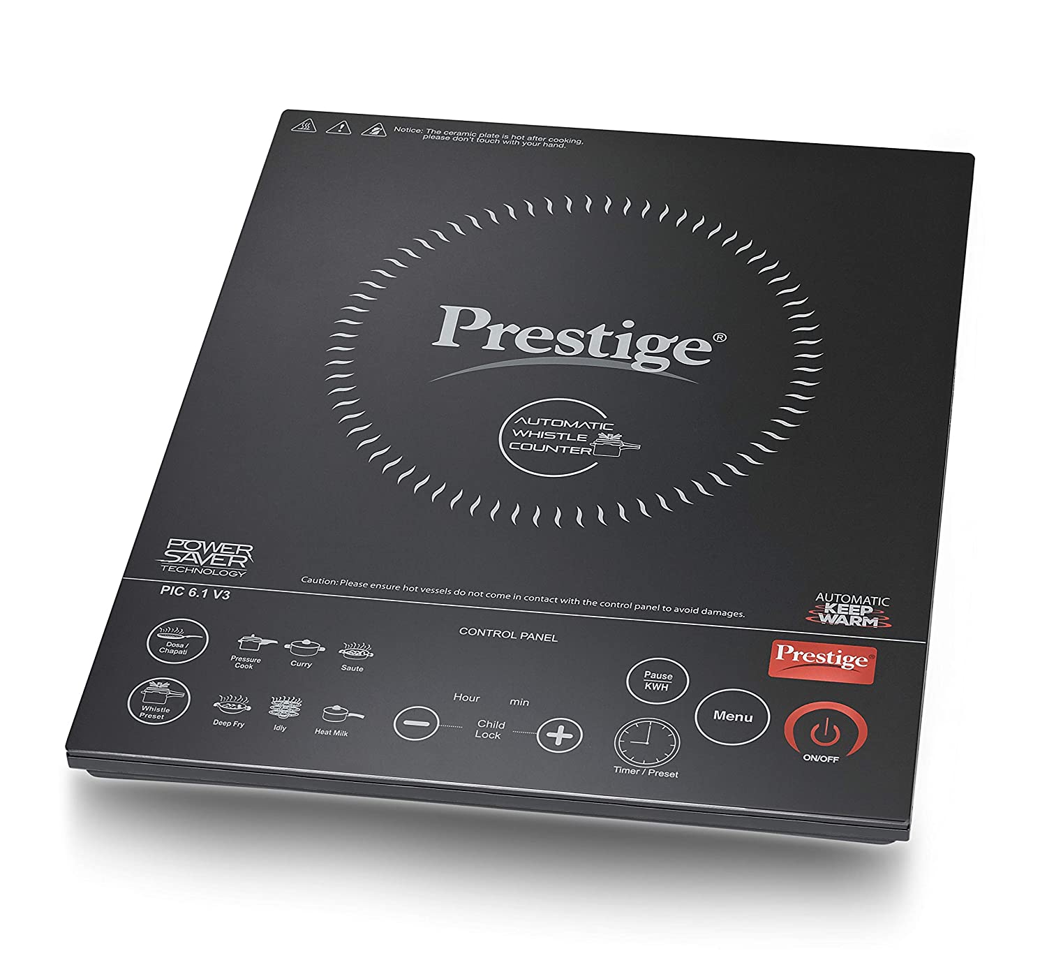 PRESTIGE INDUCTION COOKTOP PIC 6.1 V3 2200 WATTS - BLACK