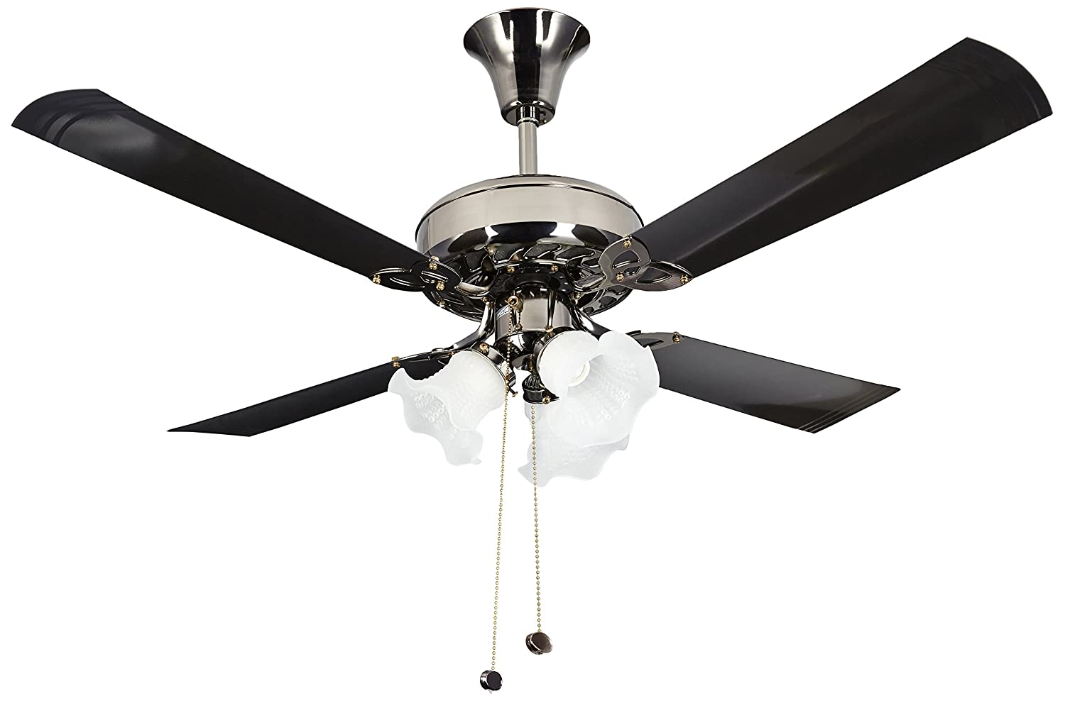 CROMPTON URANUS 1200 MM (48 INCH) DECORATIVE CEILING FAN WITH LIGHTS (BLACK)