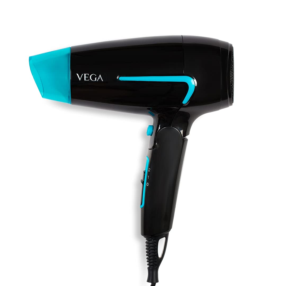 VEGA U-STYLE 1600 FOLDABLE HAIR DRYER FOR MEN & WOMEN WITH COOL SHOT BUTTON