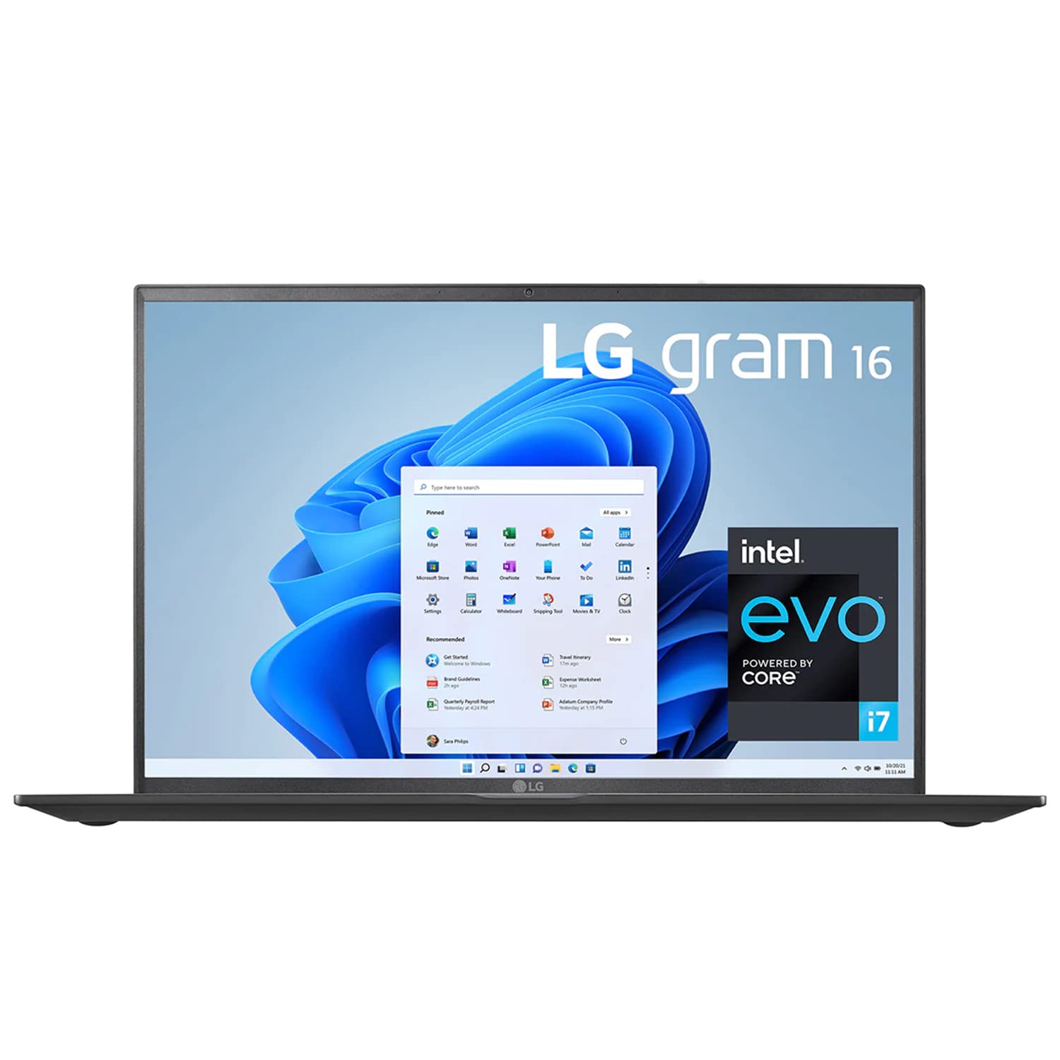 LG GRAM 16-INCHES ULTRA-LIGHT INTEL EVO 11TH GEN CORE I7,16 GB RAM, 512 GB SSD, NEW WIN-11 PRELOAD, IRIS XE GRAPHICS, USC -C X 2 (WITH POWER), 1.19 KG, 3 YR WARRANTY (16Z90P-G.AH85A2, BLACK)