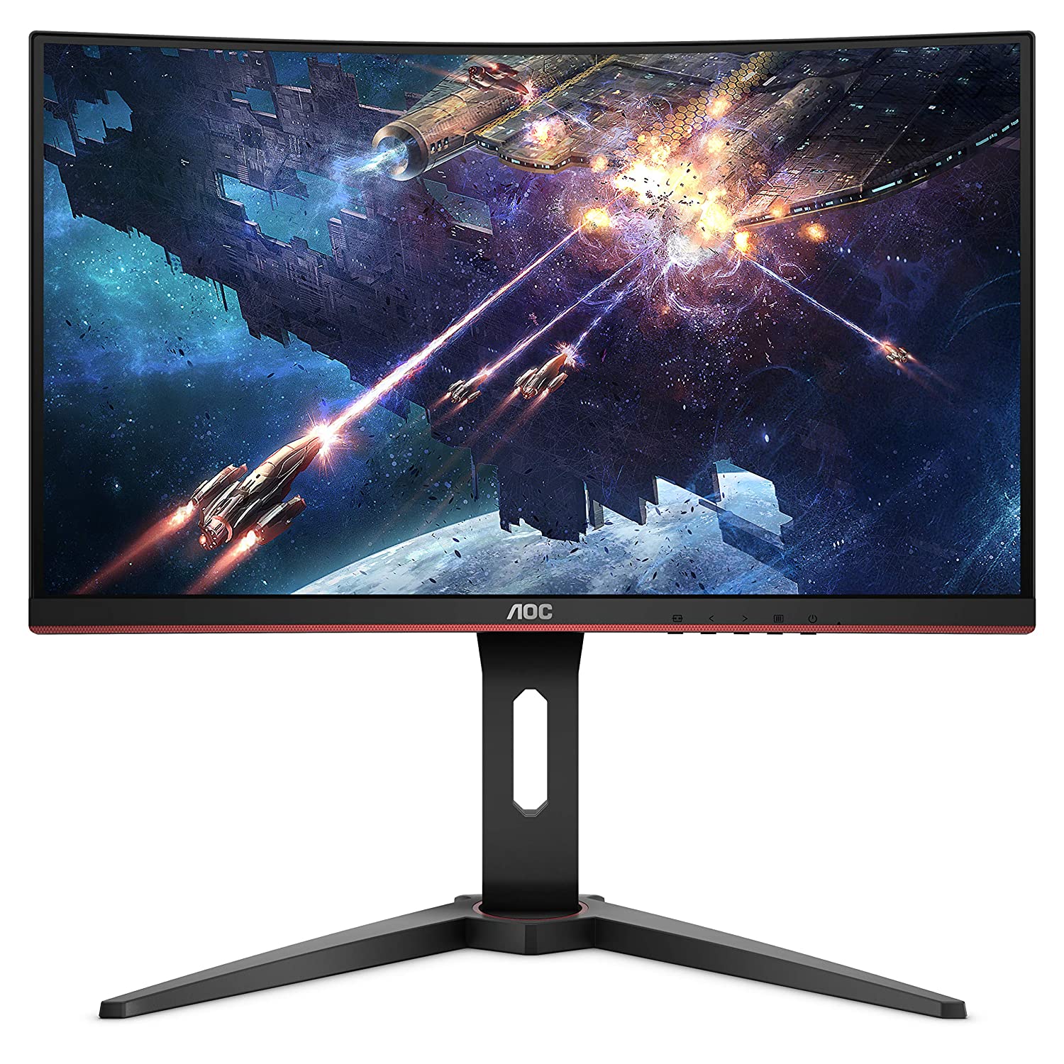 AOC 23.6-INCH CURVED GAMING LED MONITOR WITH VGA PORT, HDMI*2 PORT, DISPLAY PORT, 144HZ REFRESH RATE - C24G1