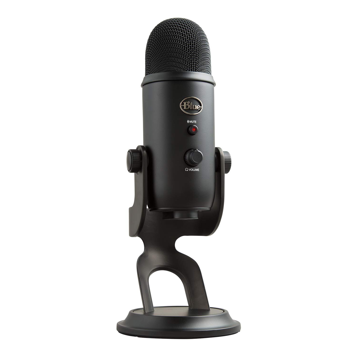 BLUE YETI USB MICROPHONE FOR RECORDING, STREAMING, GAMING, PODCASTING ON PC AND MAC, CONDENSER MIC FOR LAPTOP OR COMPUTER WITH BLUE VO!CE EFFECTS, ADJUSTABLE STAND, PLUG AND PLAY - BLACKOUT