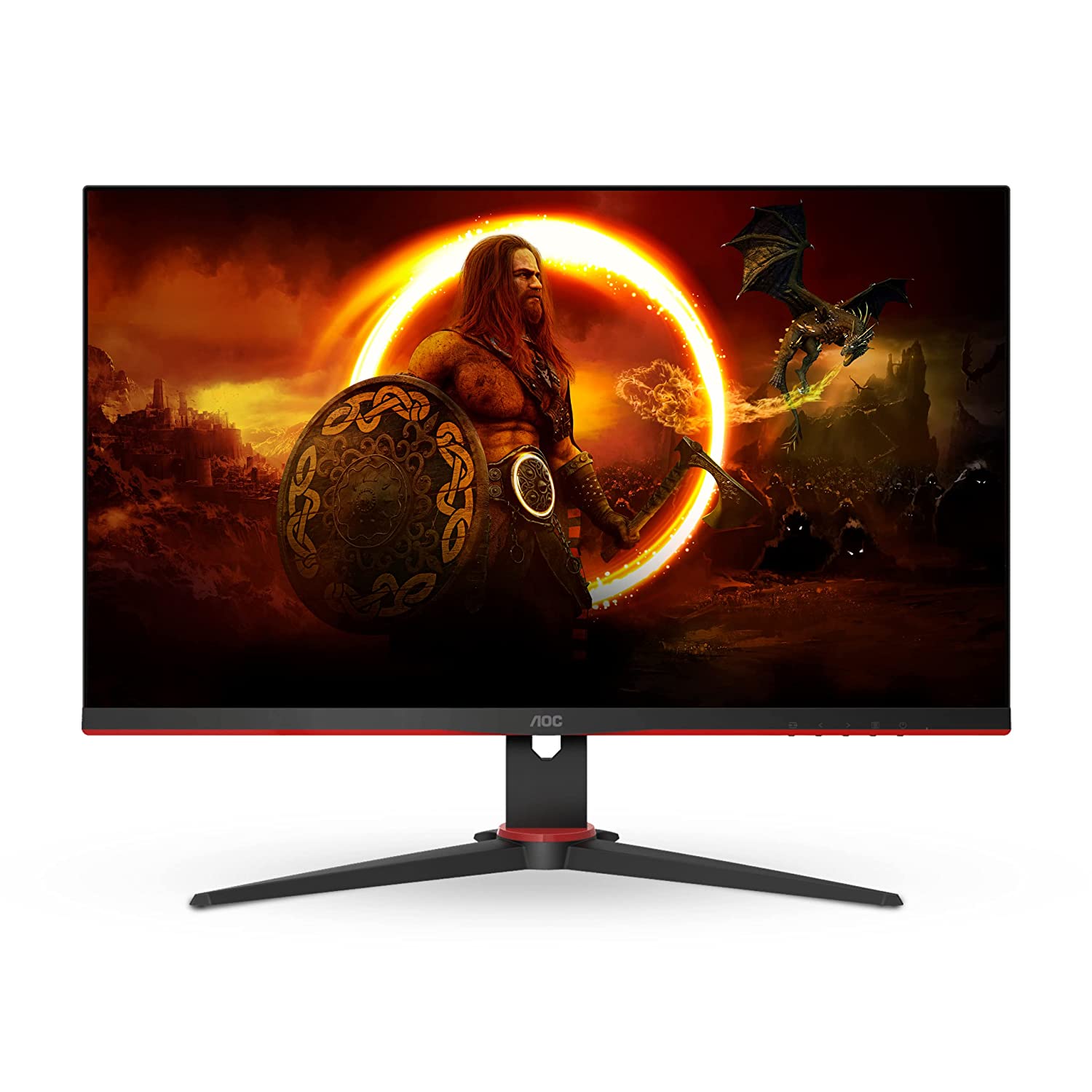 AOC 24G2E5 23.8 INCH FHD IPS GAMING MONITOR WITH 75HZ REFRESH RATE, 1 MS RESPONSE TIME, ADAPTIVESYNC, HDR, TILT ADJUSTMENT, BLACK