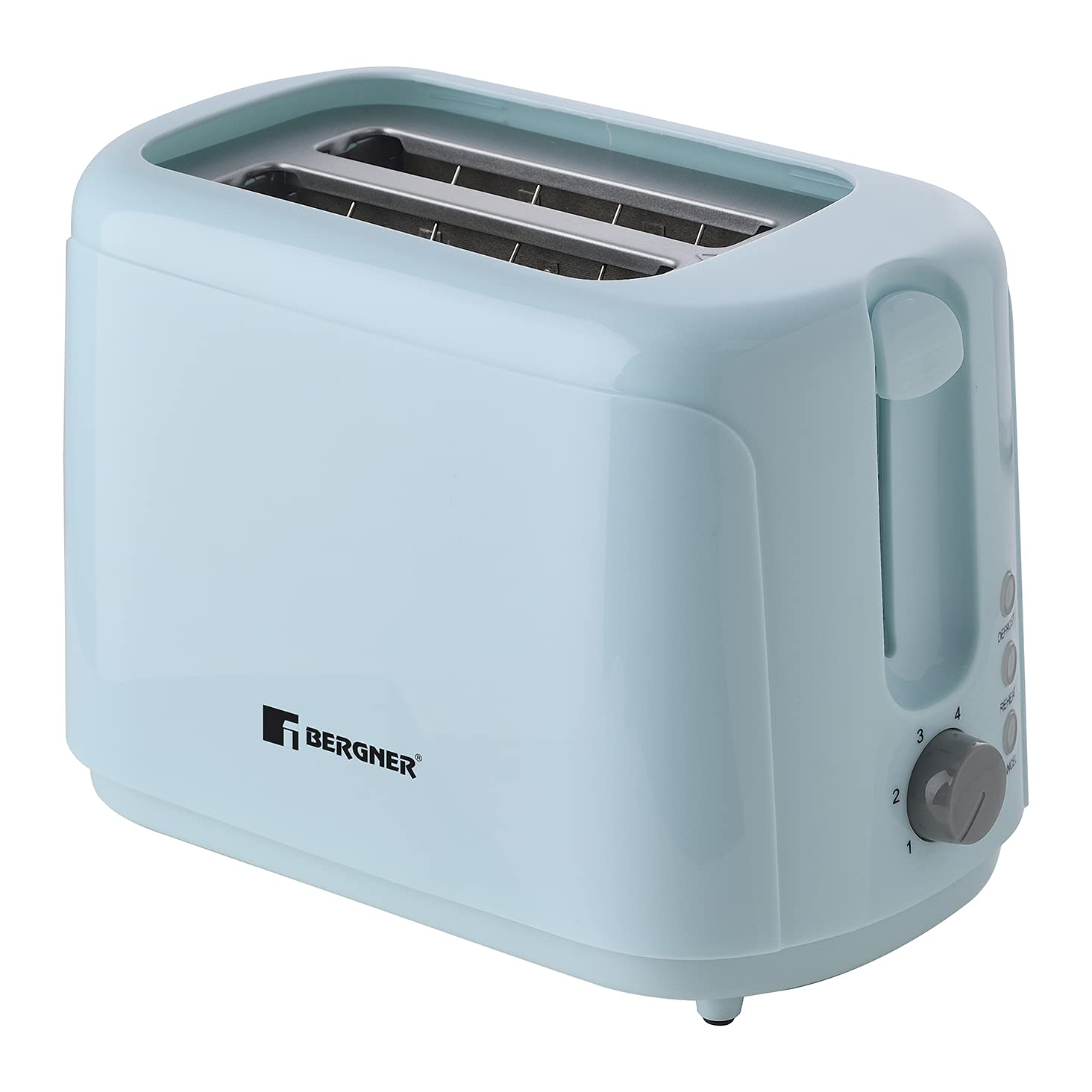 BERGNER 2 SLICE POP-UP BREAD TOASTER FOR HOME WITH 4 BROWNING SETTINGS & AUTO SHUT-OFF (750W, BLUE)