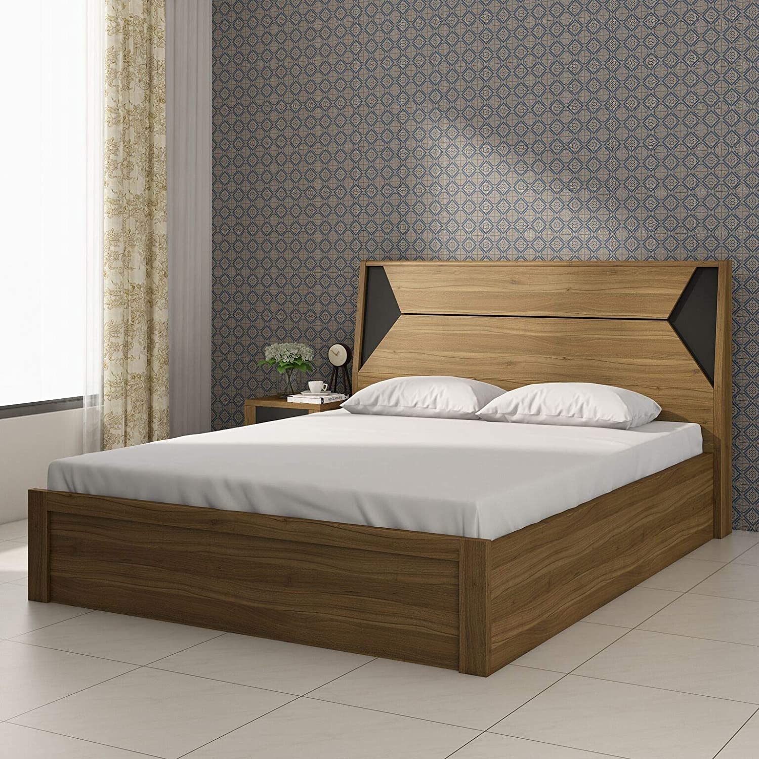 HOME CENTRE QUADRO EDGE QUEEN BED WITH HYDRAULIC STORAGE