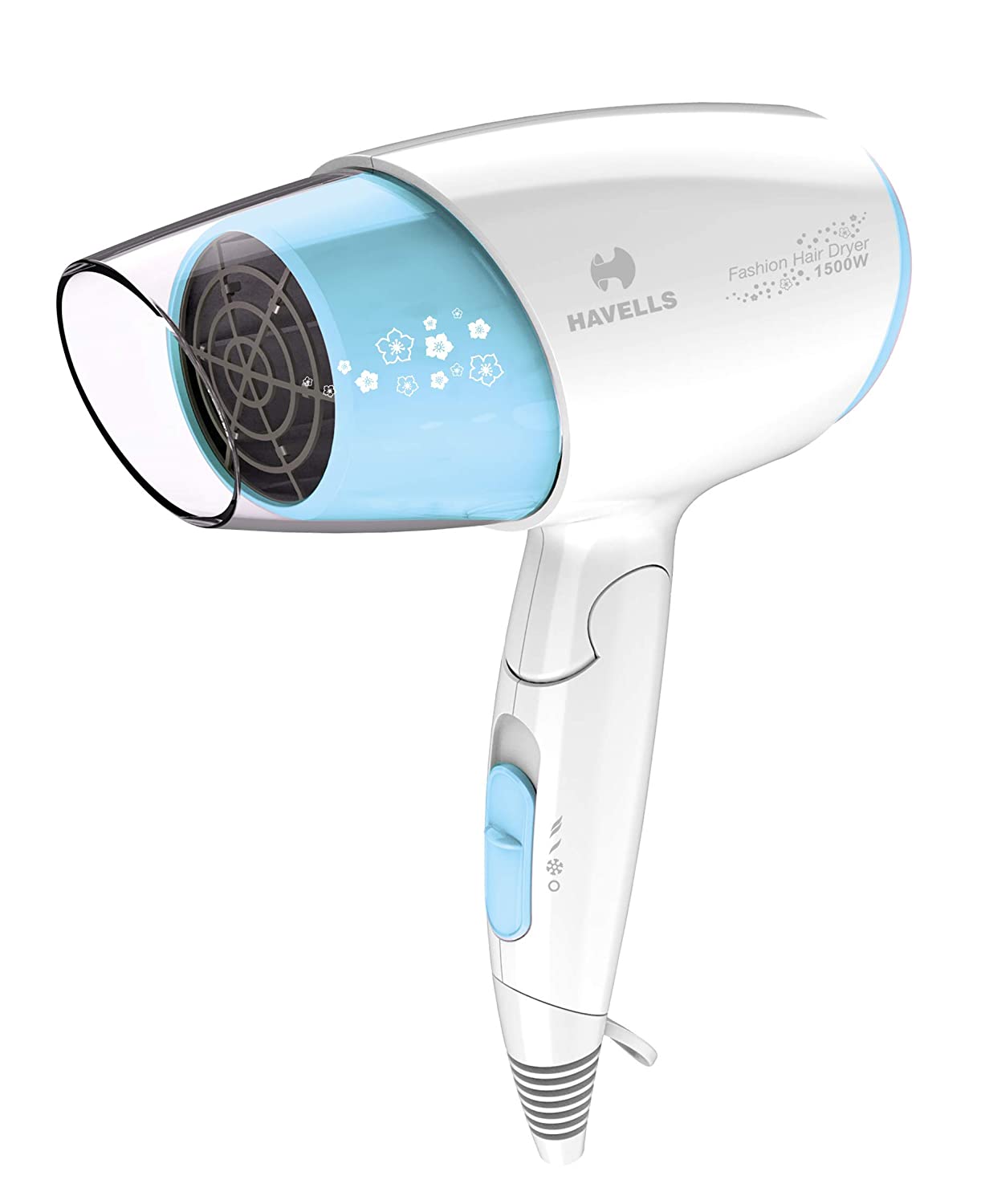 HAVELLS HD3201 1500 WATTS 3 HEAT (HOT/COOL/WARM) SETTINGS HAIR DRYER WITH IONIC AIR FLOW FOR SMOOTH SHINY HAIR- BLUE