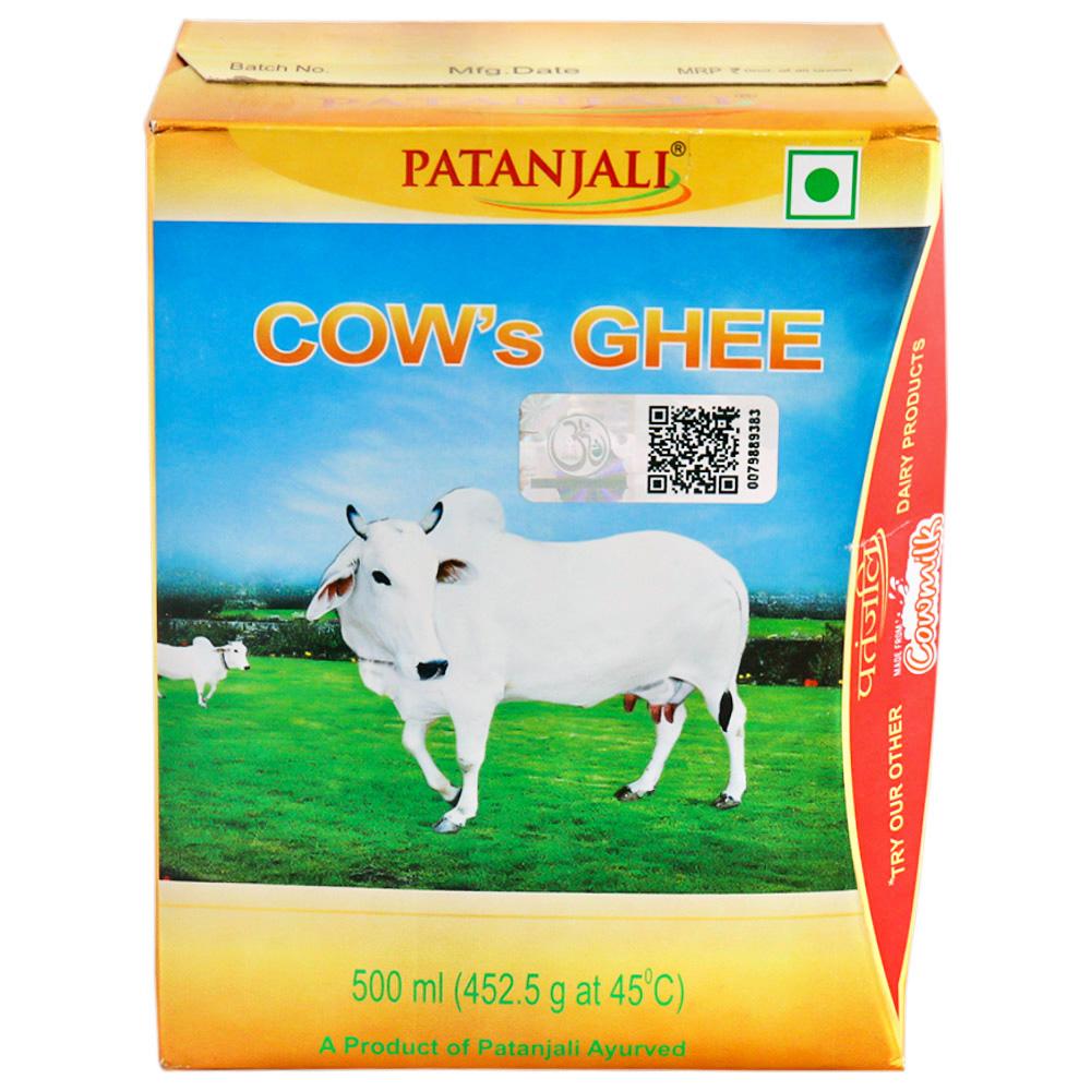 PATANJALI COW GHEE 500 ML (CARTON)