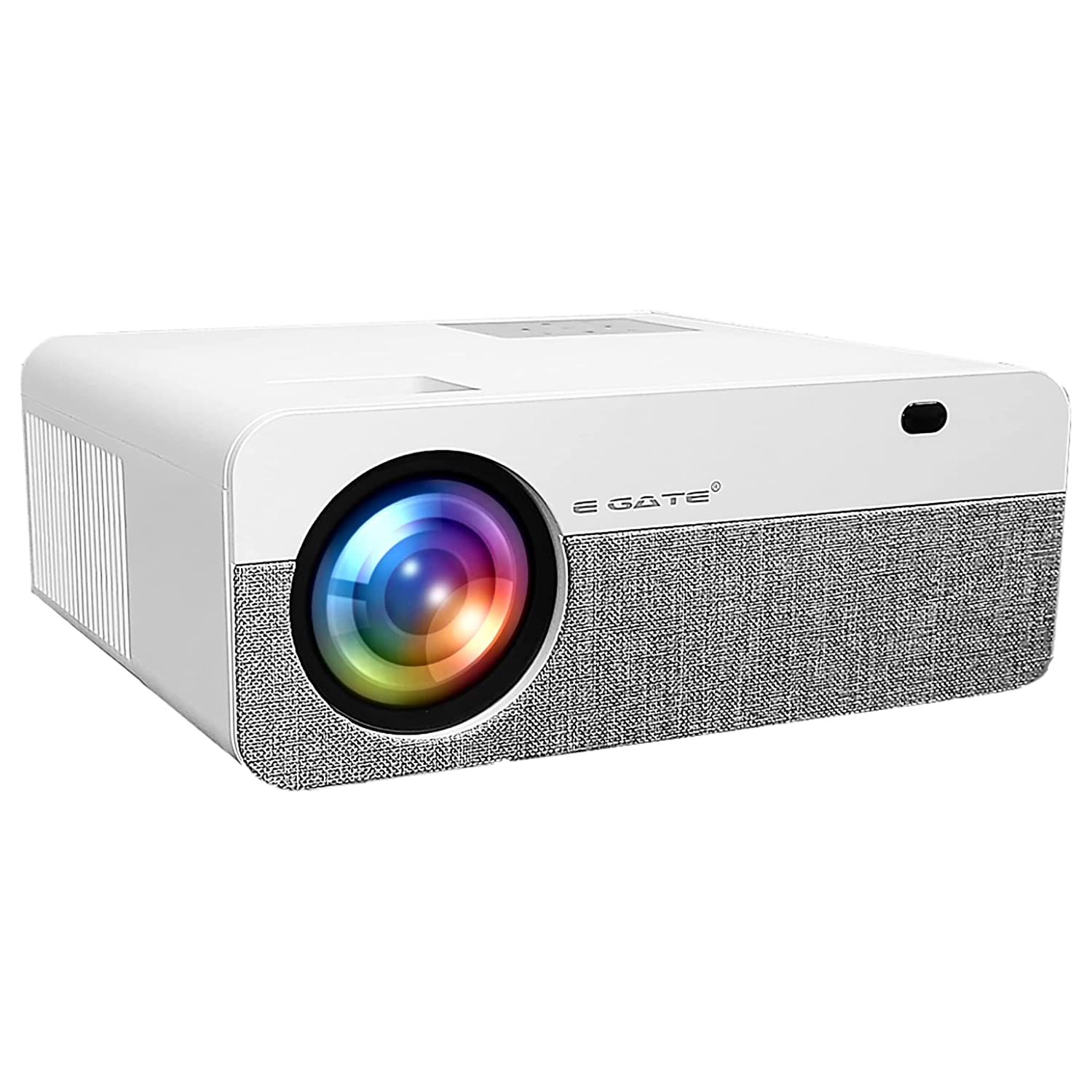 EGATE K9 PRO-MAX ANDROID 9.0 FULL HD 1080P NATIVE 4K LED HOME CINEMA PROJECTOR, 4500L (540 ANSI ), 4D DIGITAL KEYSTONE WITH WIFI & BLUETOOTH | PREINSTALLED NETFLIX, PRIME, HOTSTAR I (E08I33) (WHITE)