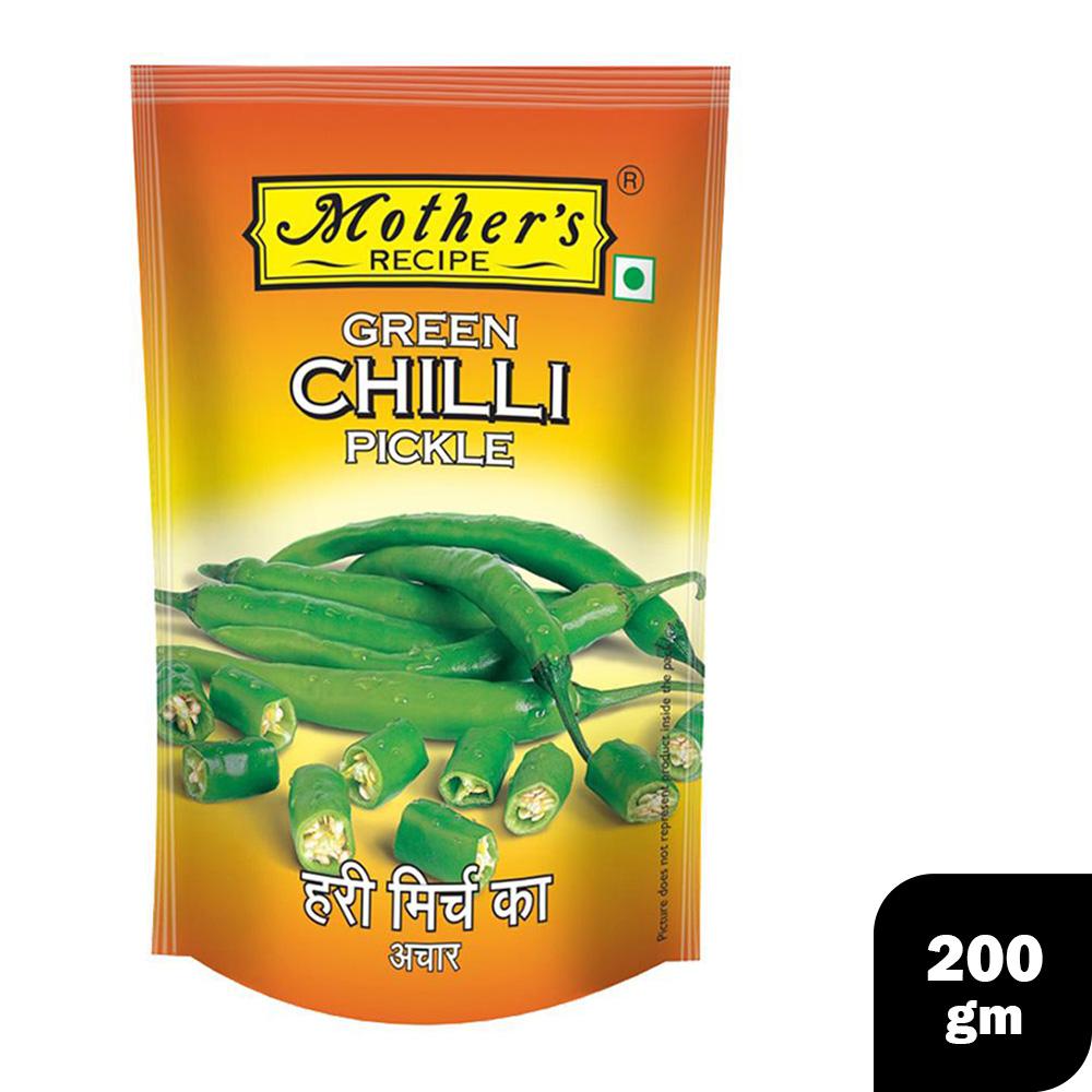 MOTHER'S RECIPE GREEN CHILLI PICKLE 200 G (POUCH)