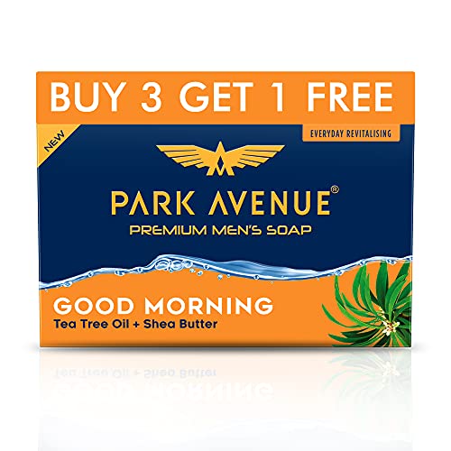 PARK AVENUE GOOD MORNING SOAP FOR MEN, 125G BUY 3 GET 1 FREE
