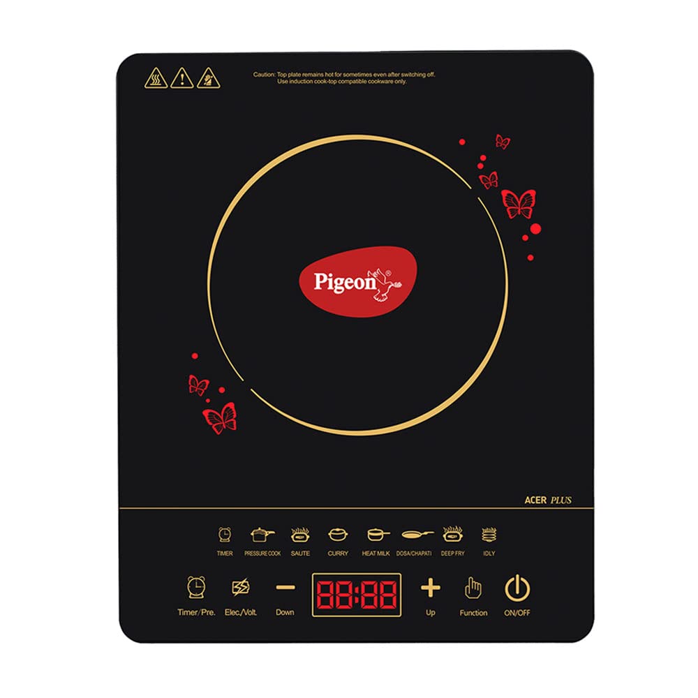 PIGEON BY STOVEKRAFT ABS PLASTIC ACER PLUS INDUCTION COOKTOP 1800 WATTS WITH FEATHER TOUCH CONTROL - BLACK