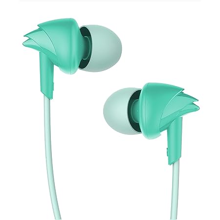 BOAT BASSHEADS 100 WIRED IN EAR EARPHONES WITH MIC (MINT GREEN)