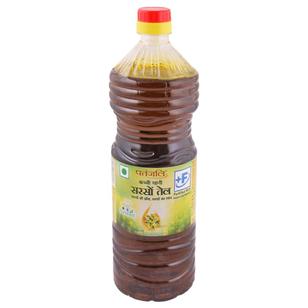 PATANJALI KACHI GHANI MUSTARD OIL 1 L (BOTTLE)