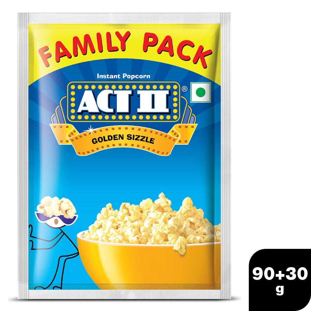 ACT II GOLDEN SIZZLE INSTANT POPCORN 90+30G