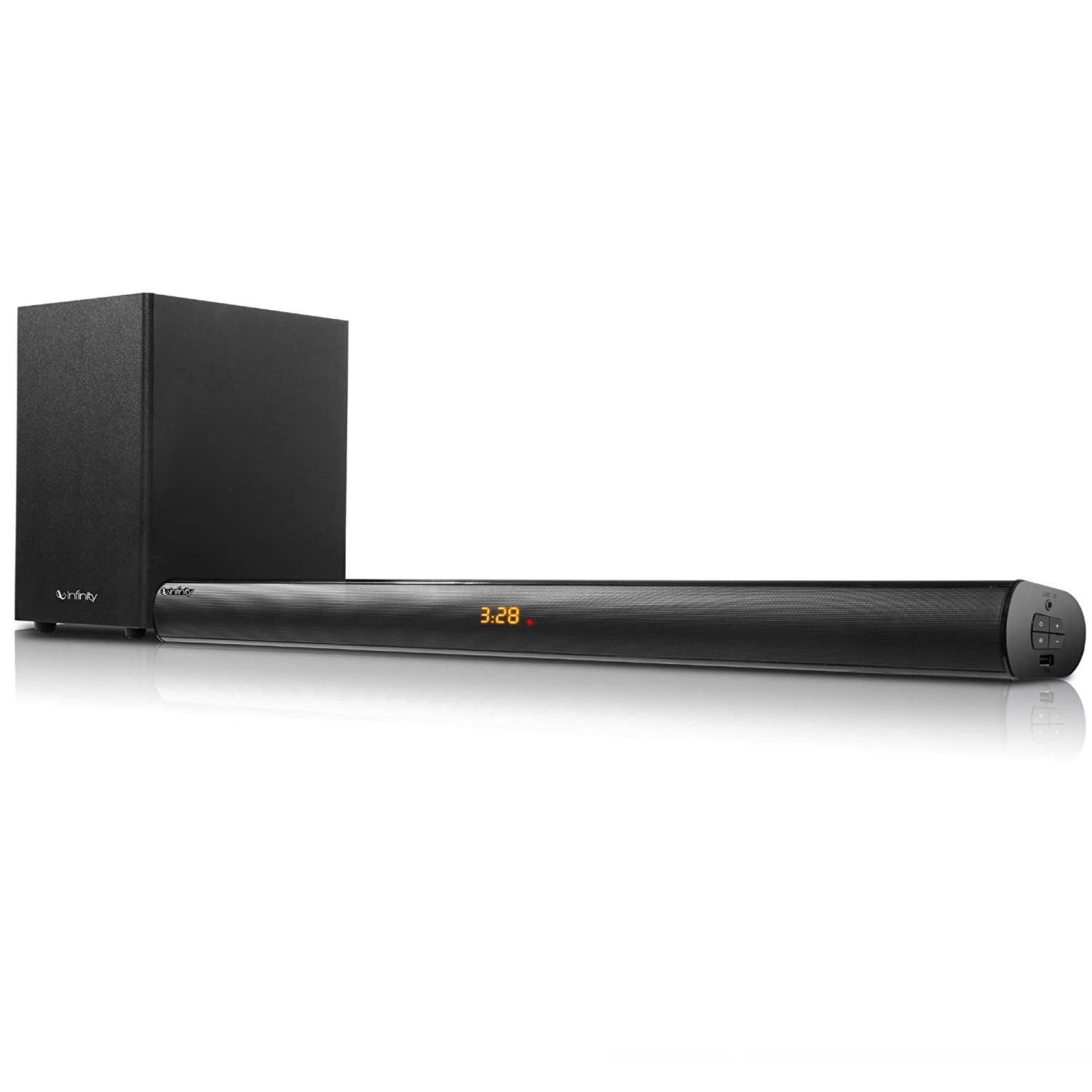 INFINITY (JBL) SONIC B200WL, 160W SOUNDBAR WITH WIRELESS SUBWOOFER, 2.1 CHANNEL HOME THEATRE WITH REMOTE, BLUETOOTH, OPTICAL INPUT, USB & AUX CONNECTIVITY (BLACK)