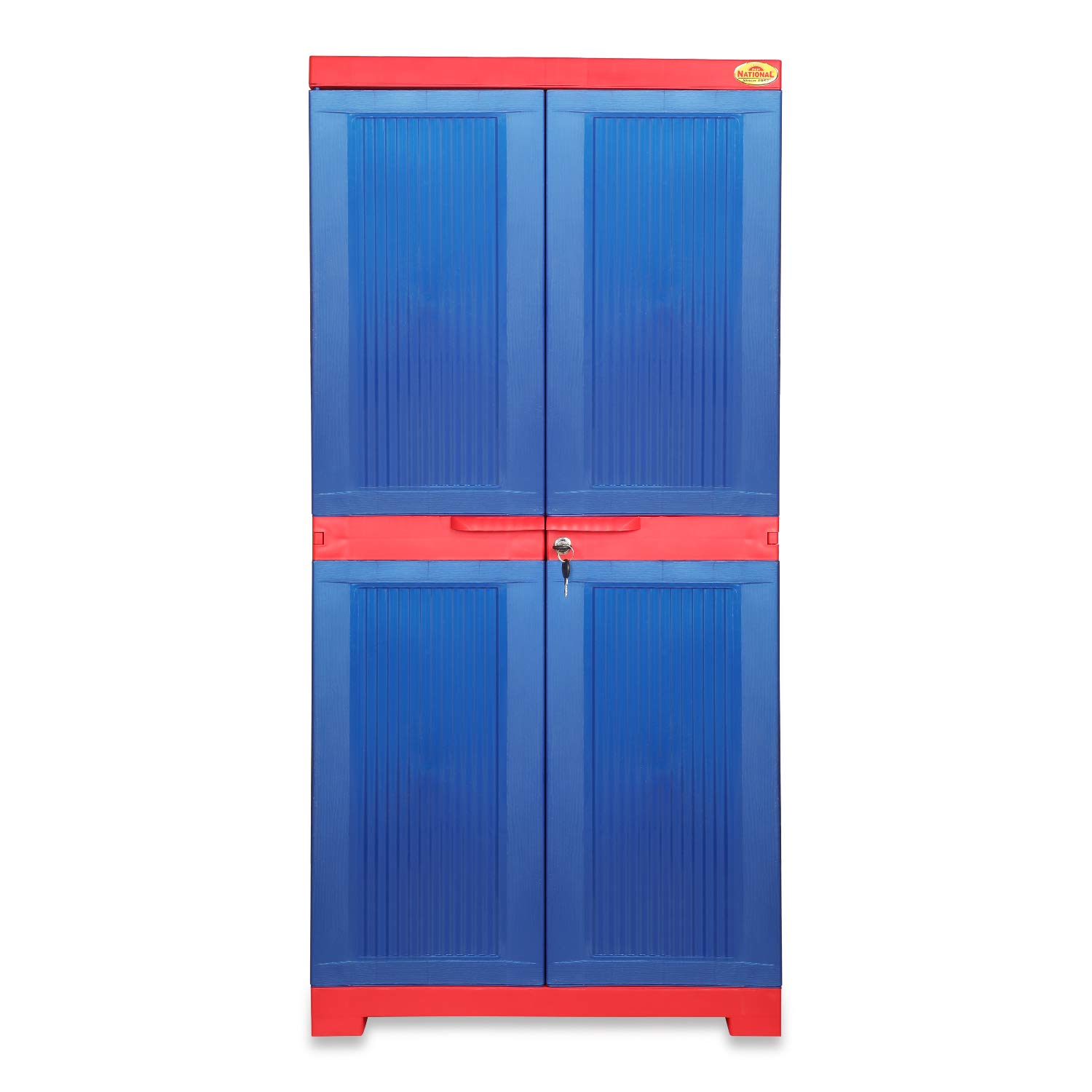 NATIONAL PLANET POWER MEDIUM PLASTIC STORAGE CABINET,RED & BLUE