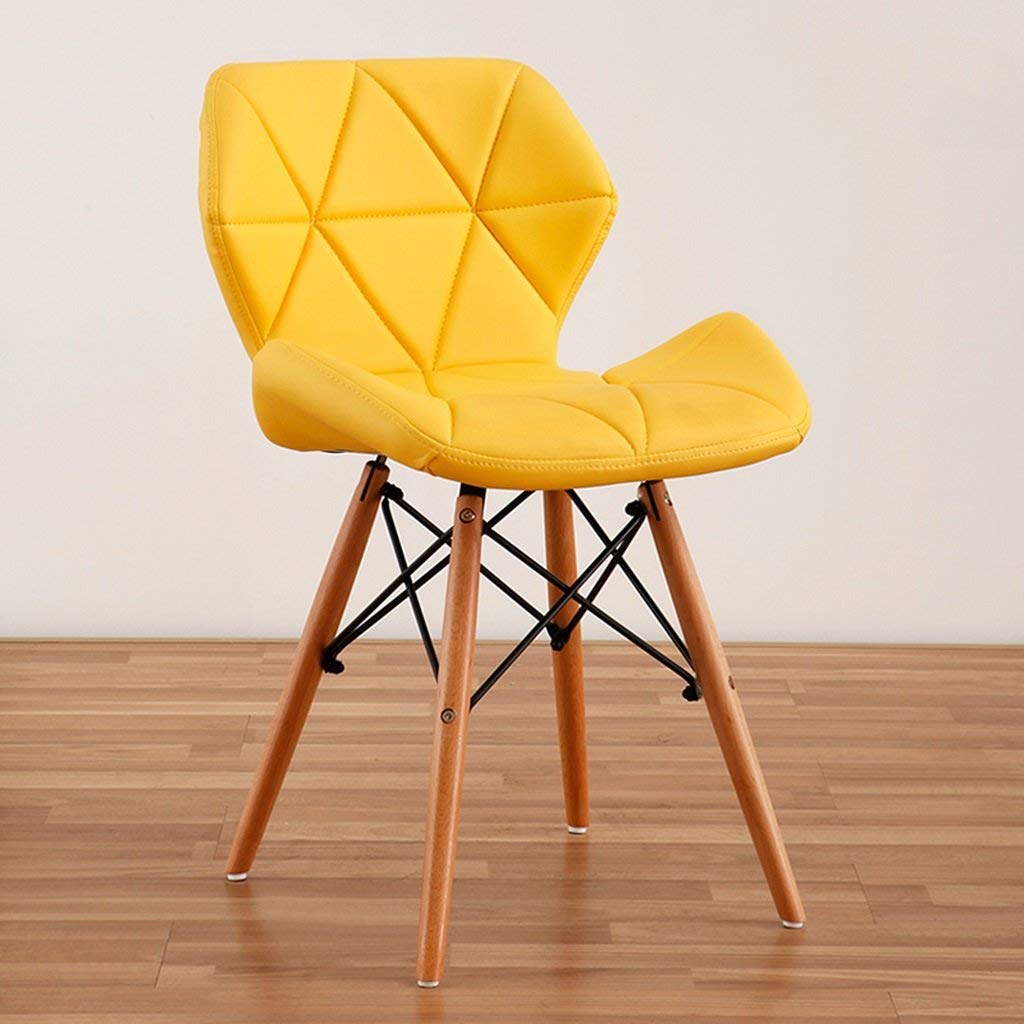 EAMES REPLICA FAUX LEATHER DINING CHAIR/CAFE CHAIR/SIDE CHAIR/ACCENT CHAIR (YELLOW) COLOR BY FINCH FOX