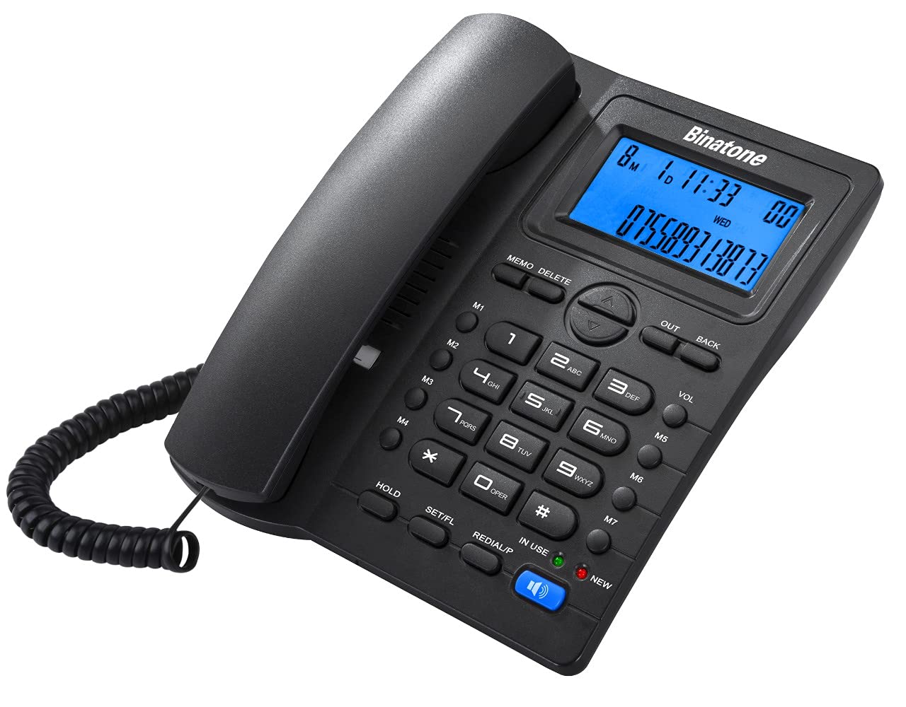 BINATONE CONCEPT 800N CORDED LANDLINE PHONE - BLACK