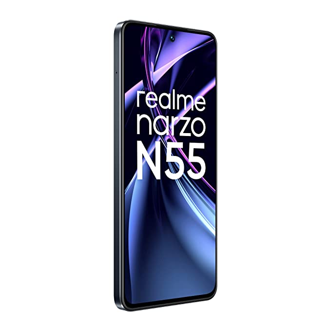 REALME NARZO N55 (PRIME BLACK, 6GB+128GB) 33W SEGMENT FASTEST CHARGING | SUPER HIGH-RES 64MP PRIMARY AI CAMERA