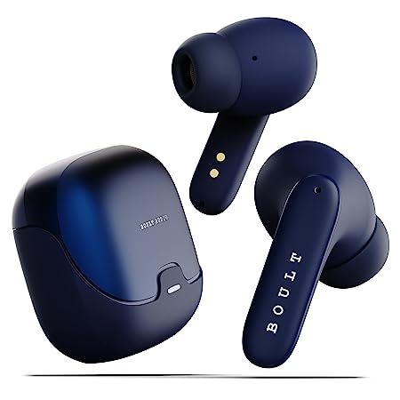 BOULT AUDIO Z40 TRUE WIRELESS IN EAR EARBUDS WITH 60H PLAYTIME, ZEN™ ENC MIC, LOW LATENCY GAMING, TYPE-C FAST CHARGING, MADE IN INDIA, 10MM RICH BASS DRIVERS, IPX5, BLUETOOTH 5.3 EAR BUDS TWS (BLUE)