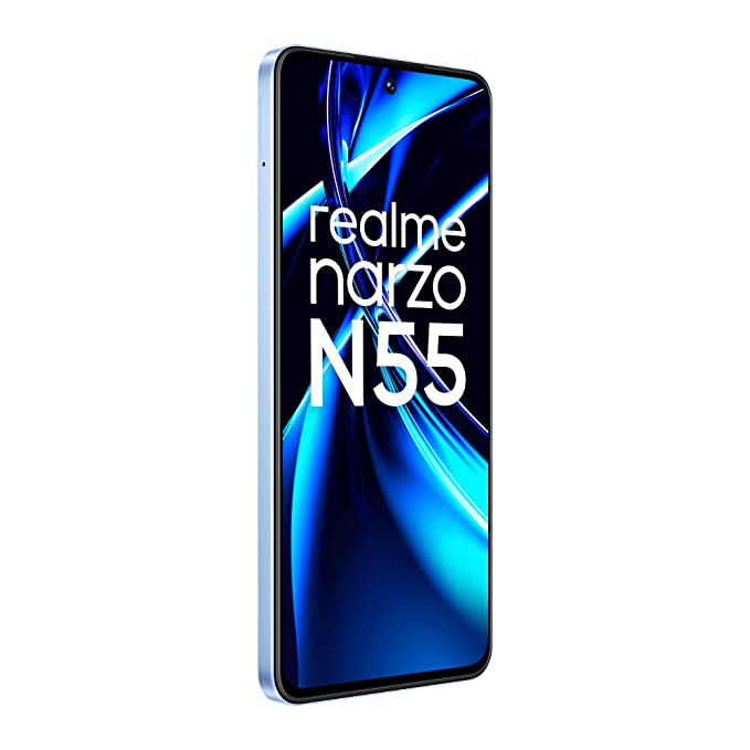 REALME NARZO N55 (PRIME BLUE, 6GB+128GB) 33W SEGMENT FASTEST CHARGING | SUPER HIGH-RES 64MP PRIMARY AI CAMERA