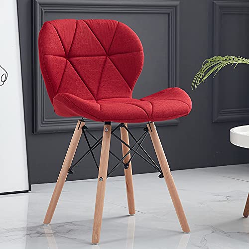 FINCH FOX EAMES REPLICA FABRIC DINING CHAIR FOR CAFE CHAIR, SIDE CHAIR, ACCENT CHAIR IN RED COLOR