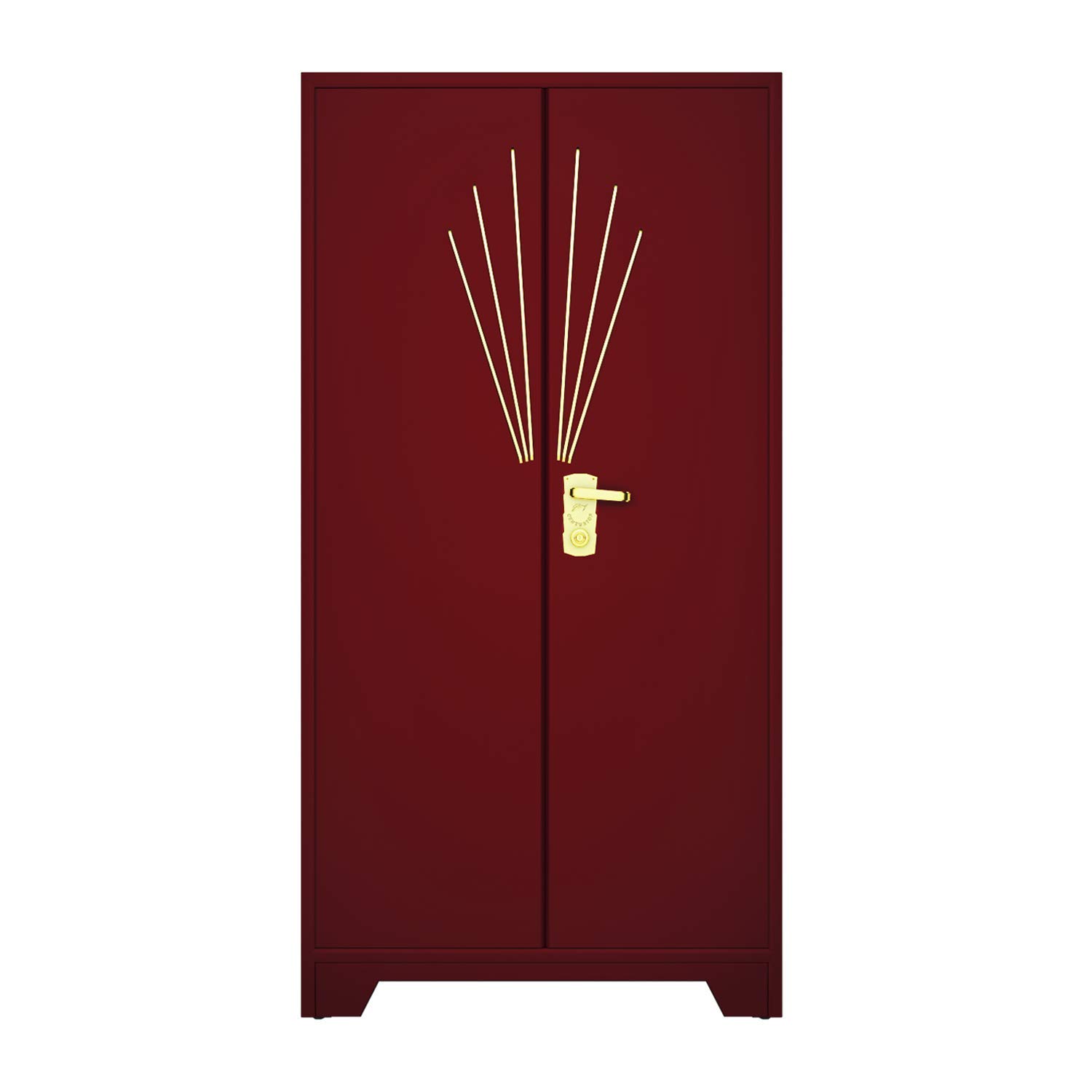 GODREJ INTERIO CENTURION MILD STEEL WARDROBE / ALMIRAH BURGUNDY , 2 DOORS