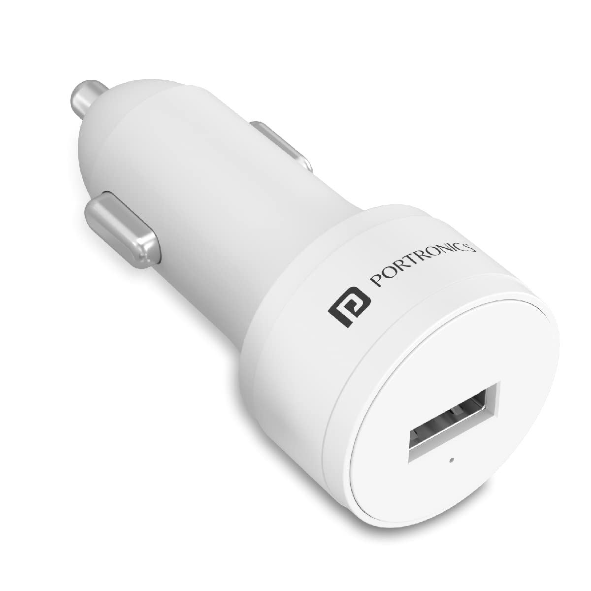 PORTRONICS CAR POWER 8 CAR MOBILE CHARGER 2.1 AMP WITH SINGLE USB PORT(WHITE)